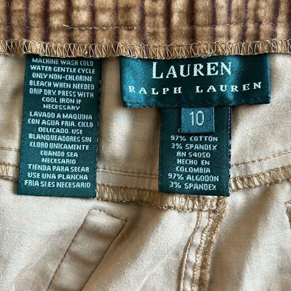 Lauren Ralph Lauren Crocodile Print Brown Pants Size 10 - Picture 8 of 8